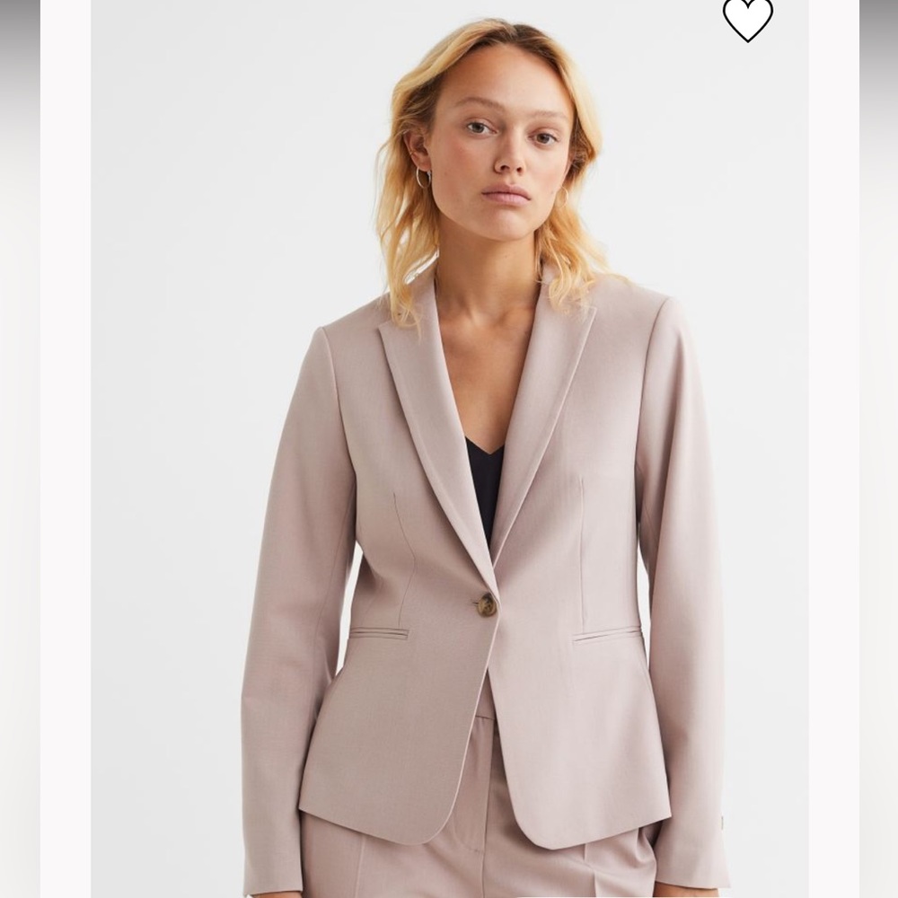 Powder Pink Fitted Blazer